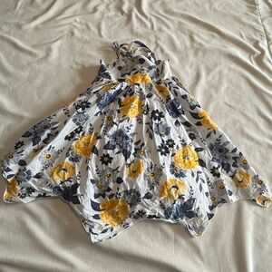 Joie Floral Yellow White Strappy Lined Dress Toddler Girls Size 2-3T